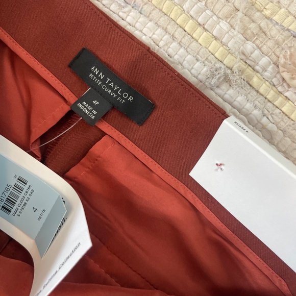 NWT Ann Taylor Burnt Orange The Ankle in Curvy High Rise Pants / Trousers - Picture 6 of 7